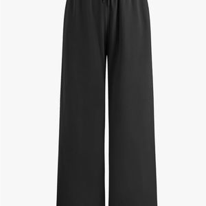 NWT Cider Wide Leg, Drawstring Black Sweatpants in size Large